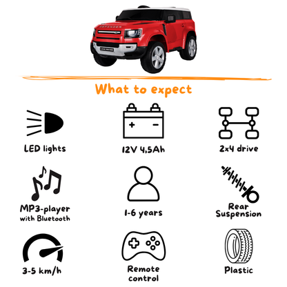 Land Rover Defender 90 - Rood