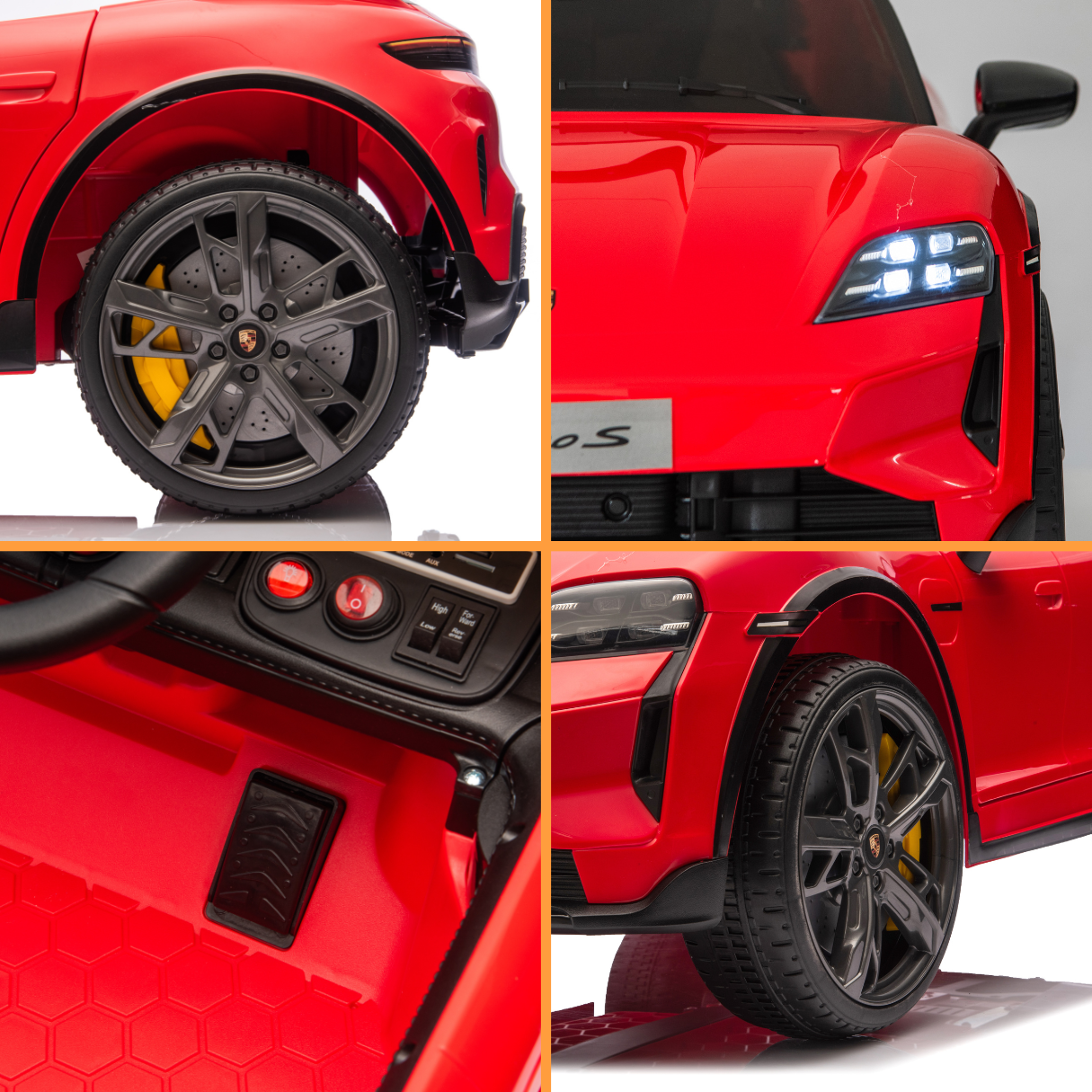 Porsche Taycan Turbo S - Rood