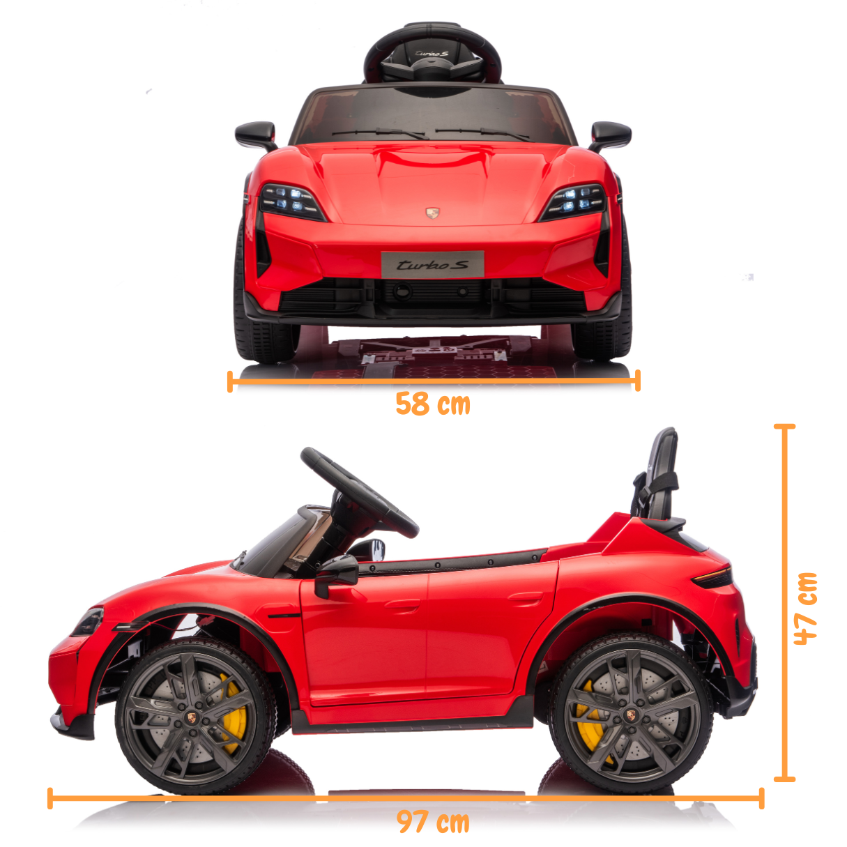 Porsche Taycan Turbo S - Rood