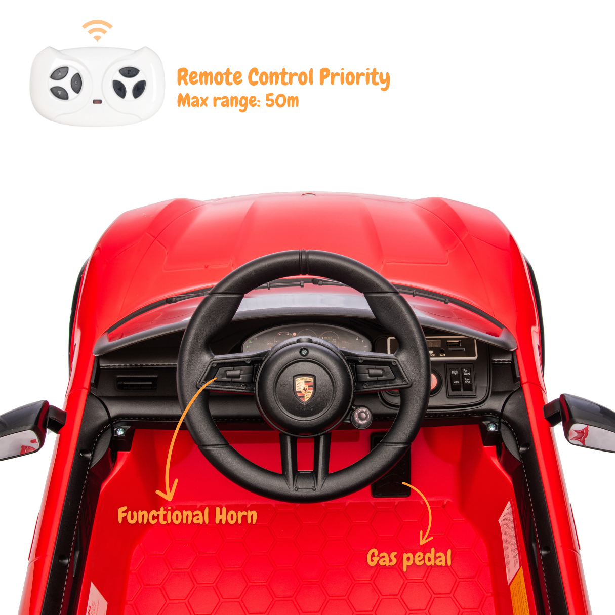 Porsche Taycan Turbo S - Rood