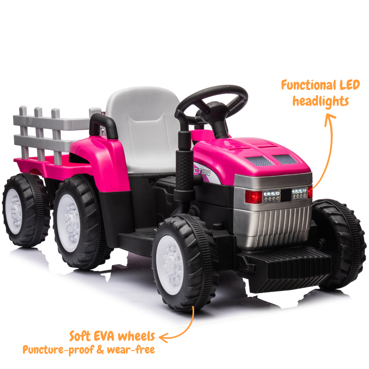 Vrooomy® Tractor T7 - ​​Pink
